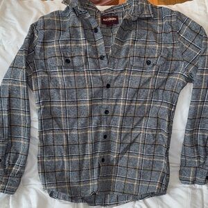 Alesbury Gray Plaid Men's Casual Button Down Shirt - Mens M Slim cut